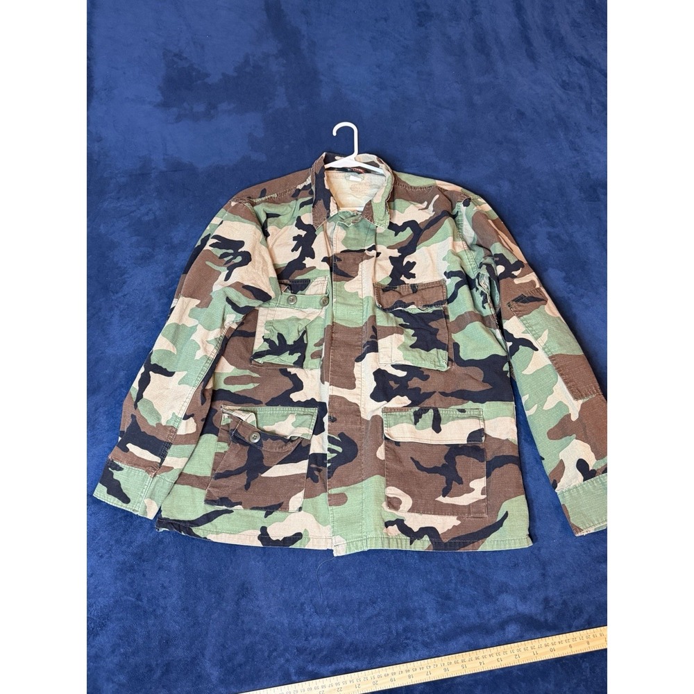 Vtg Tru Spec Army Combat Jacket Mens XL Camo Print Cotton Military Field Coat